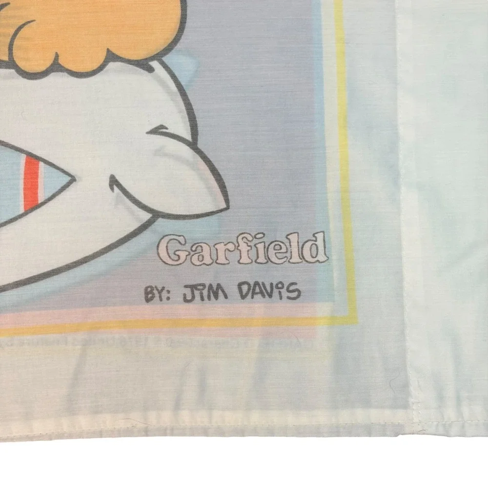 VTG 1978 Garfield Sleeping on Pillow Pillowcase Standard Cotton Blend Jim Davis‎